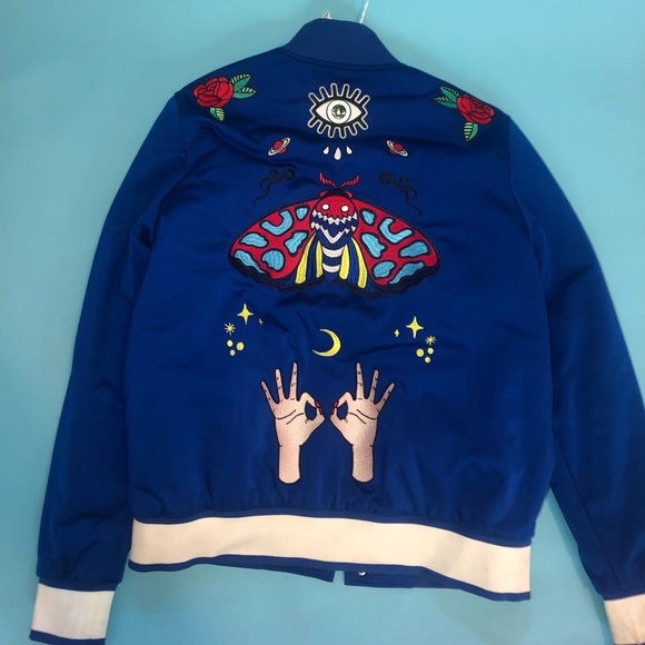 adidas Jackets & Blazers - Adidas original embellished arts bomber jacket